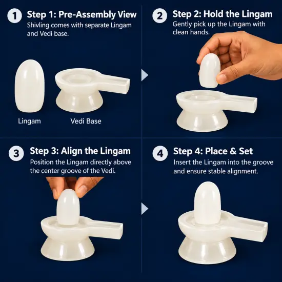 Sphatik Shivling ( 2 piece )